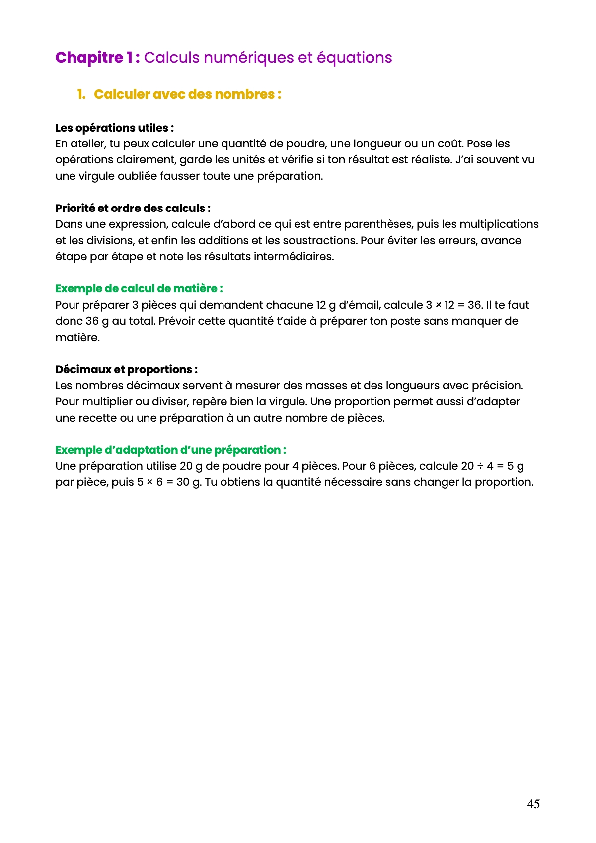 Example Fiche de Révision CAP Émailleur